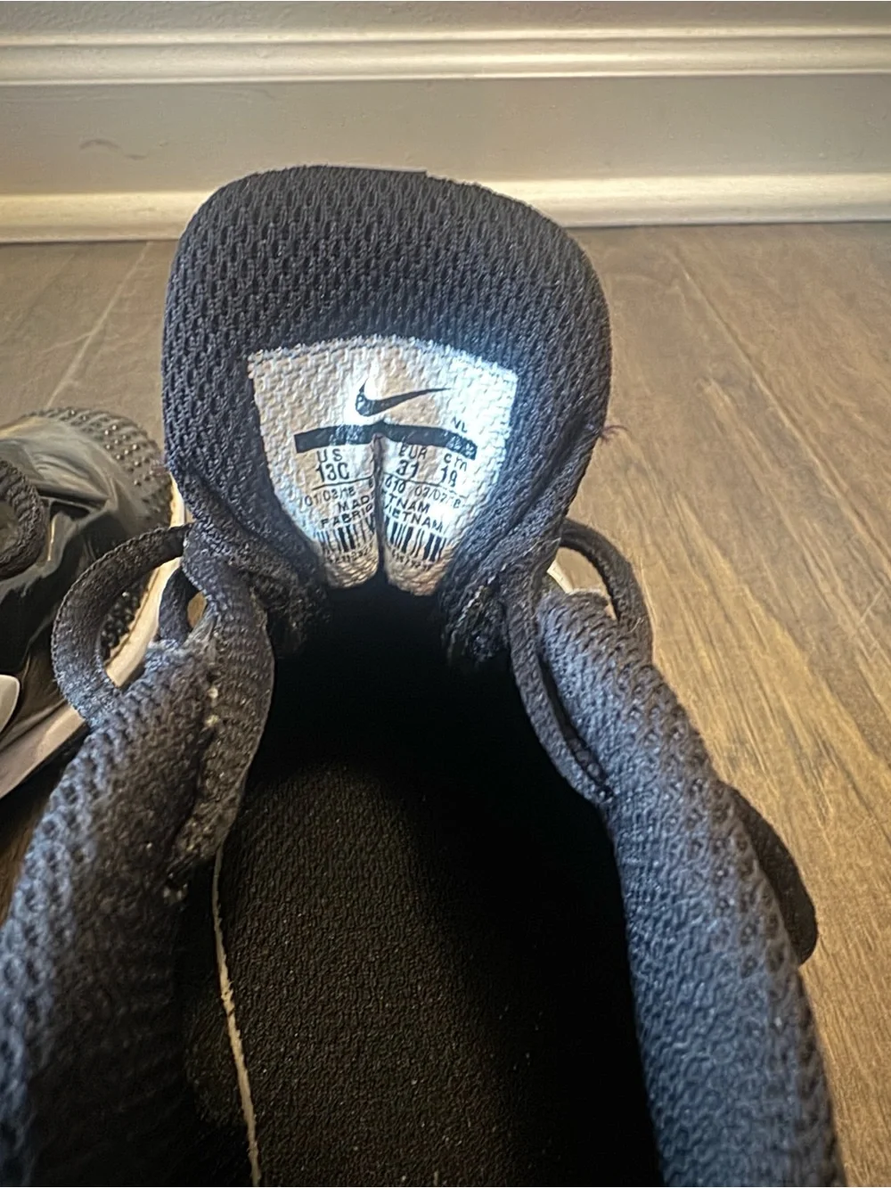 Nike Vapor Kids Black/White Cleats
